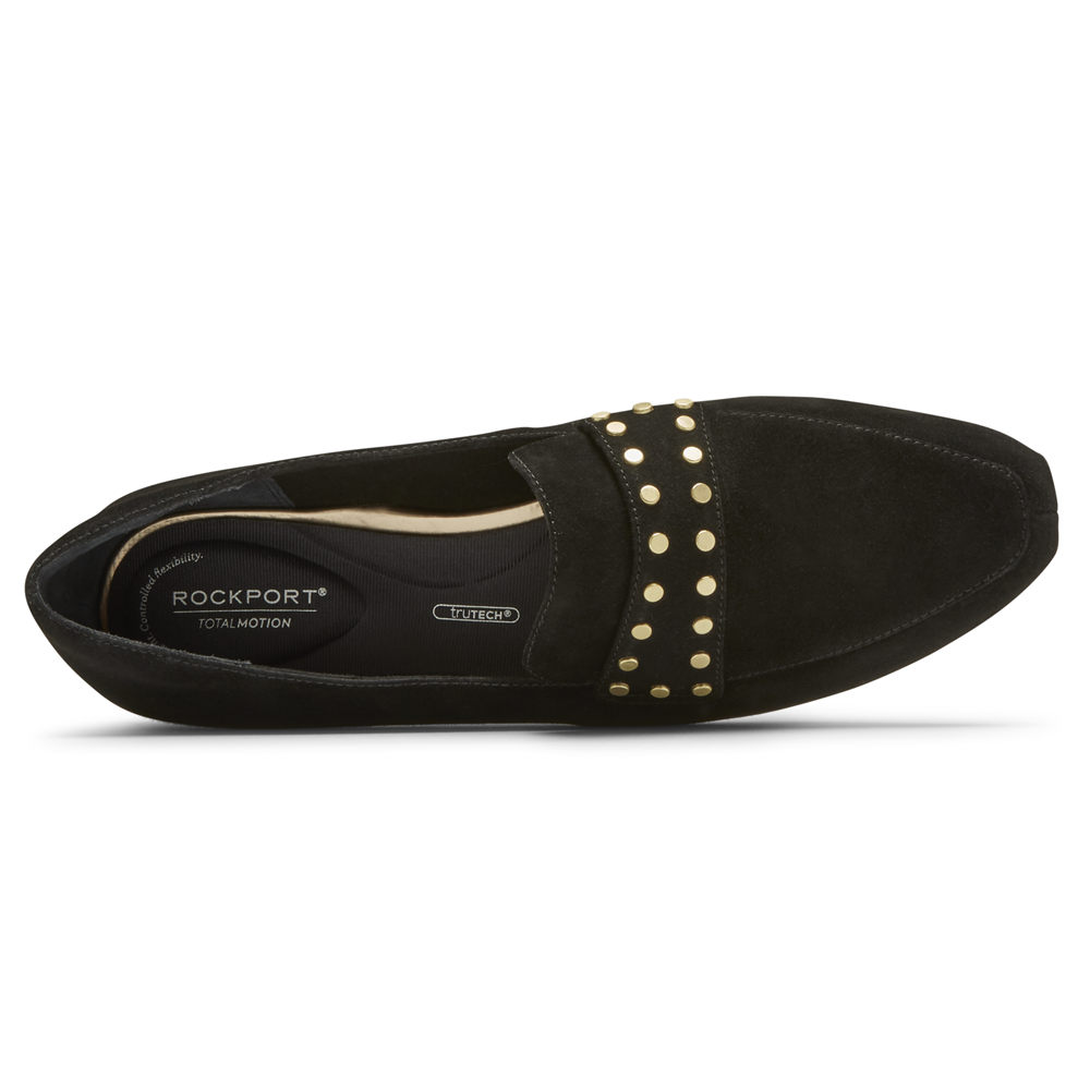 Rockport Singapore Womens Loafers - Total Motion Laylani Studded Black - LA2450361